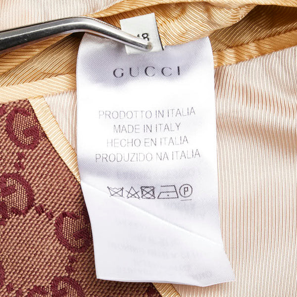 グッチ GGキャンバス テーラードジャケット サイズ：48 563510 ブラウン レッド コットン ポリエステル メンズ GUCCI 【中古】