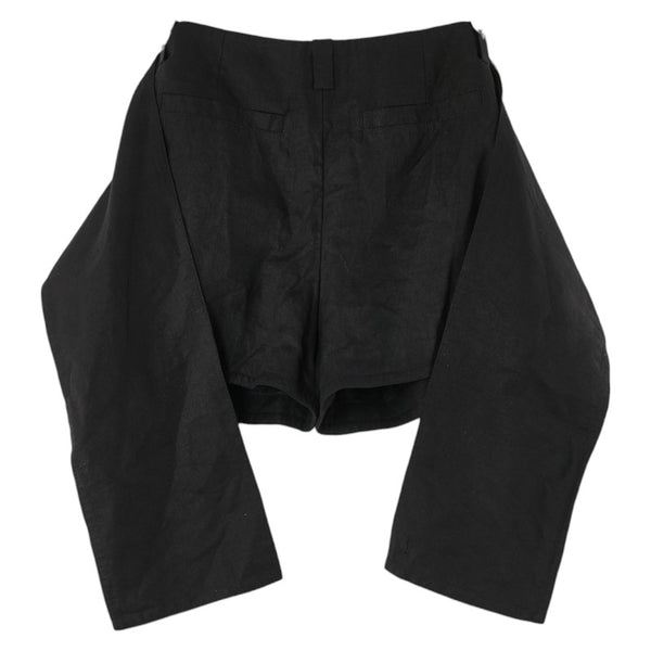 ルイ ヴィトン モノグラム ボタン ショートパンツ サイズ：38 RW191A JMQ FGPA99 ブラック リネン レディース LOUIS VUITTON 【中古】