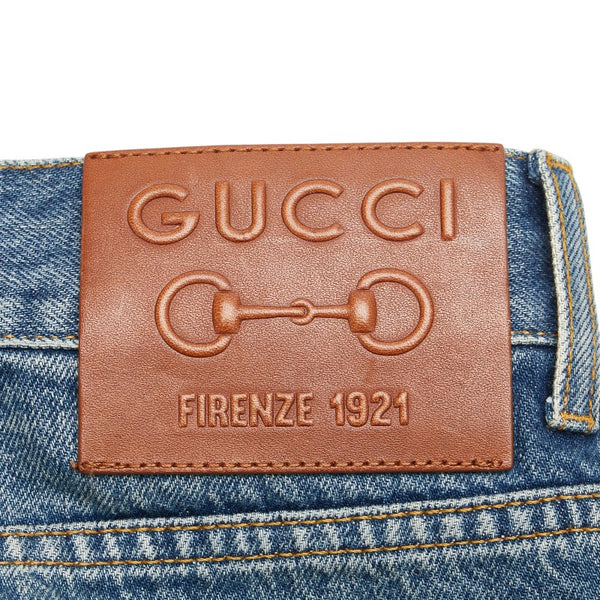 グッチ デニムパンツ スキニー サイズ：34 774079 ライトブルー コットン メンズ GUCCI 【中古】