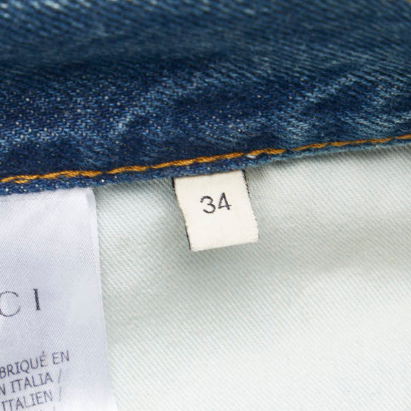 グッチ デニムパンツ スキニー サイズ：34 774079 ライトブルー コットン メンズ GUCCI 【中古】