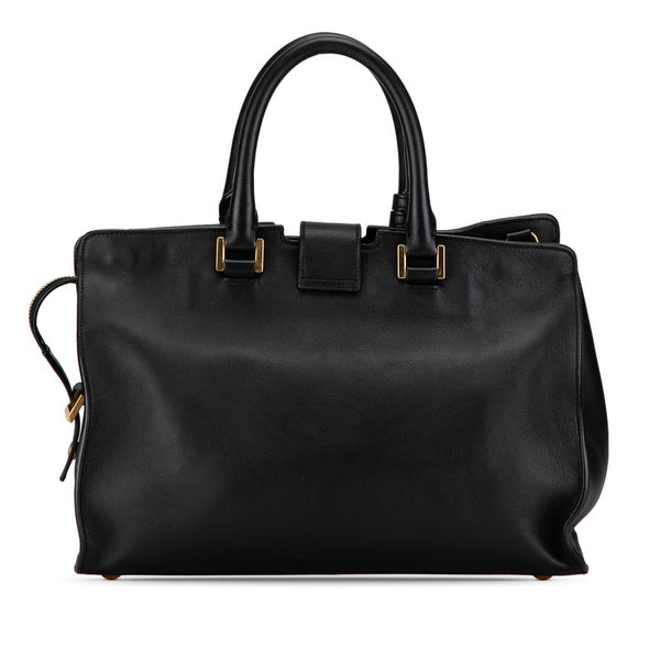 サンローラン Yライン プチカバス ハンドバッグ ショルダーバッグ 2WAY 311210 ブラック ゴールド レザー レディース SAINT LAURENT 【中古】