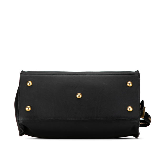 サンローラン Yライン プチカバス ハンドバッグ ショルダーバッグ 2WAY 311210 ブラック ゴールド レザー レディース SAINT LAURENT 【中古】