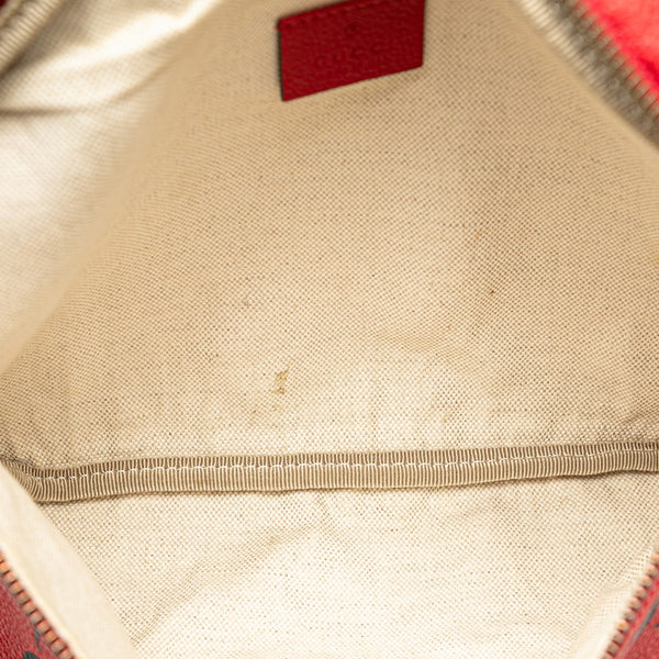 グッチ ロゴプリント ウエストバッグ ボディバッグ 530412 レッド グリーン マルチカラー レザー レディース GUCCI 【中古】