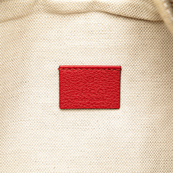 グッチ ロゴプリント ウエストバッグ ボディバッグ 530412 レッド グリーン マルチカラー レザー レディース GUCCI 【中古】