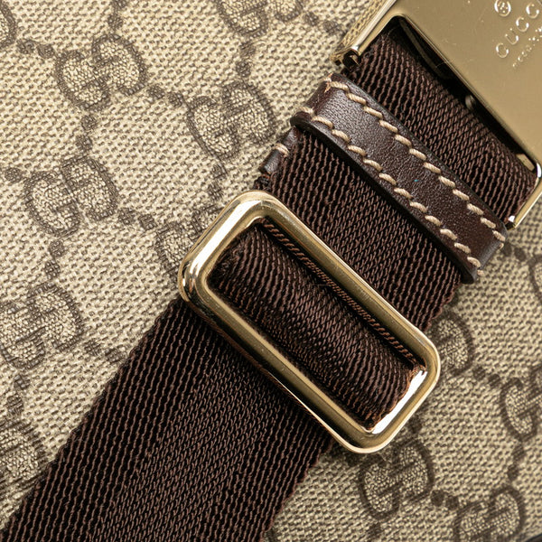 グッチ GGスプリーム ボディバッグ ウエストバッグ 233269 ベージュ ブラウン PVC レザー レディース GUCCI 【中古】