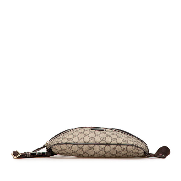 グッチ GGスプリーム ボディバッグ ウエストバッグ 233269 ベージュ ブラウン PVC レザー レディース GUCCI 【中古】