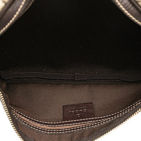 グッチ GGスプリーム ボディバッグ ウエストバッグ 233269 ベージュ ブラウン PVC レザー レディース GUCCI 【中古】