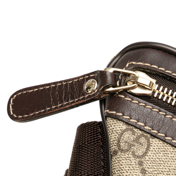 グッチ GGスプリーム ボディバッグ ウエストバッグ 233269 ベージュ ブラウン PVC レザー レディース GUCCI 【中古】