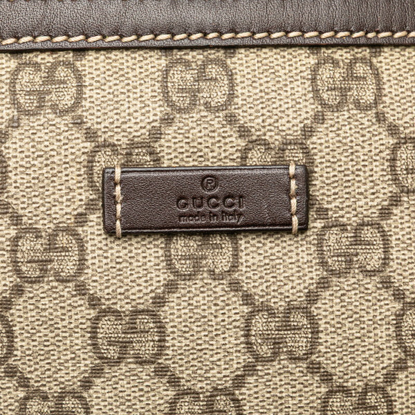 グッチ GGスプリーム ボディバッグ ウエストバッグ 233269 ベージュ ブラウン PVC レザー レディース GUCCI 【中古】