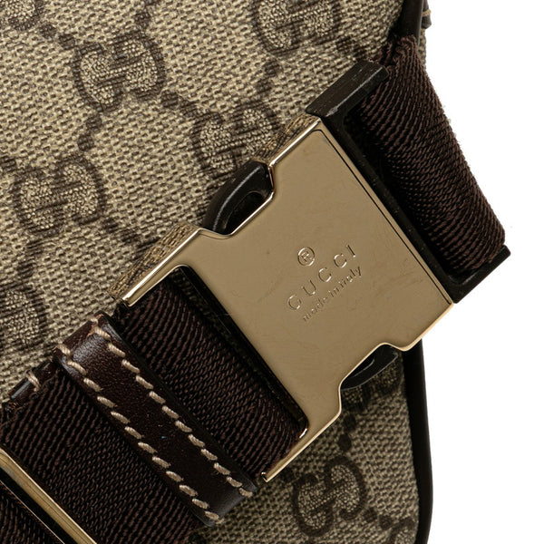 グッチ GGスプリーム ボディバッグ ウエストバッグ 233269 ベージュ ブラウン PVC レザー レディース GUCCI 【中古】