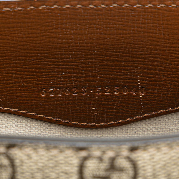 グッチ GGスプリーム インターロッキングG ミニ ハンドバッグ ショルダーバッグ 2WAY 671623 ベージュ ブラウン PVC レザー レディース GUCCI 【中古】