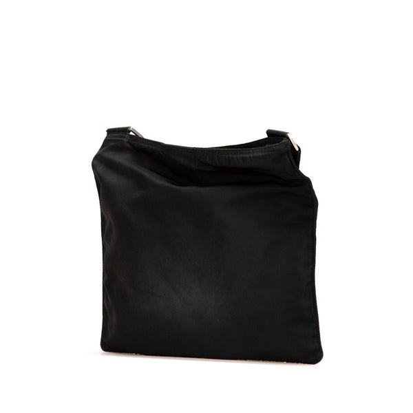 プラダ 三角ロゴプレート 斜め掛け ショルダーバッグ ブラック ナイロン レディース PRADA 【中古】