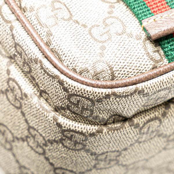 グッチ GGスプリーム シェリーライン ショルダーバッグ 760123 ブラウン PVC レザー レディース GUCCI 【中古】