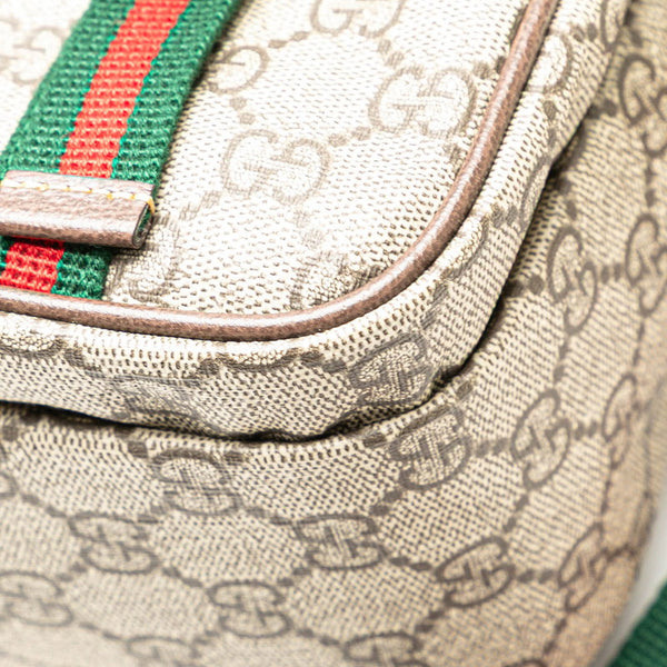 グッチ GGスプリーム シェリーライン ショルダーバッグ 760123 ブラウン PVC レザー レディース GUCCI 【中古】