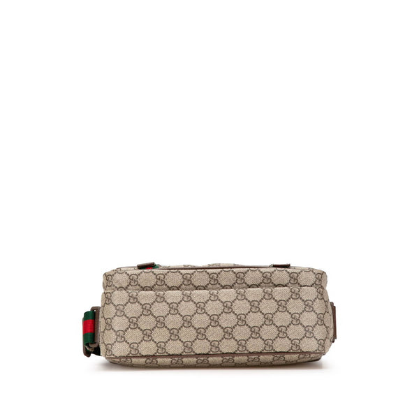 グッチ GGスプリーム シェリーライン ショルダーバッグ 760123 ブラウン PVC レザー レディース GUCCI 【中古】