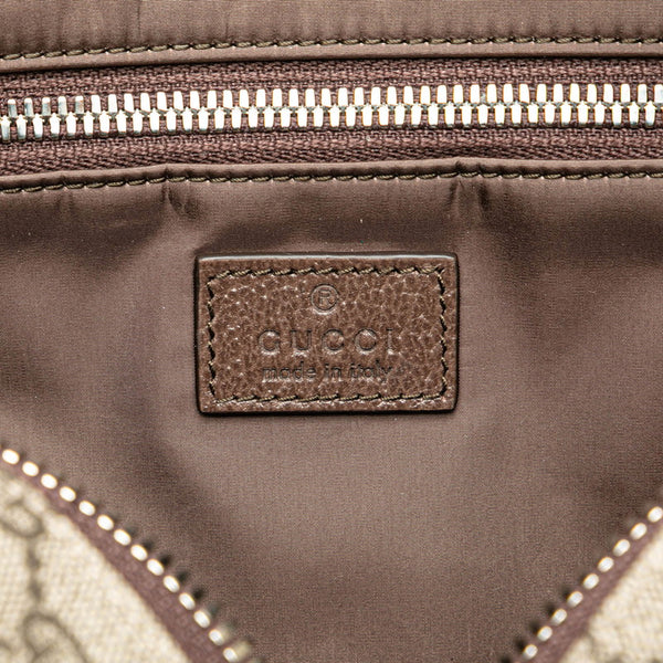 グッチ GGスプリーム シェリーライン ショルダーバッグ 760123 ブラウン PVC レザー レディース GUCCI 【中古】