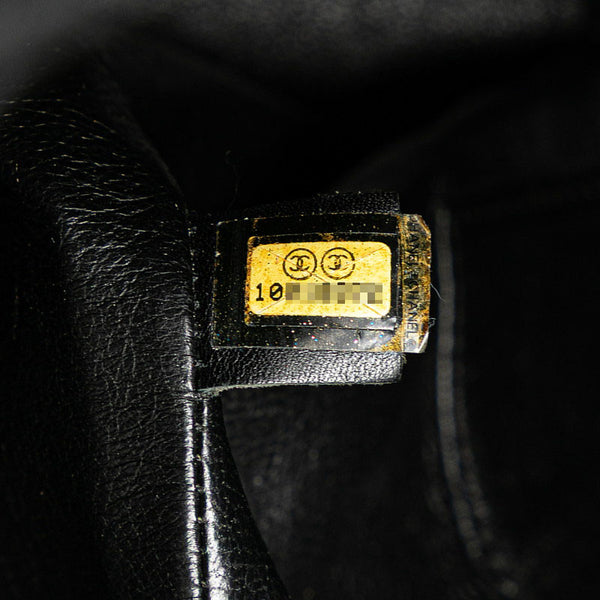 シャネル ココマーク マトラッセ 復刻トート トートバッグ ブラック キャビアスキン レディース CHANEL 【中古】