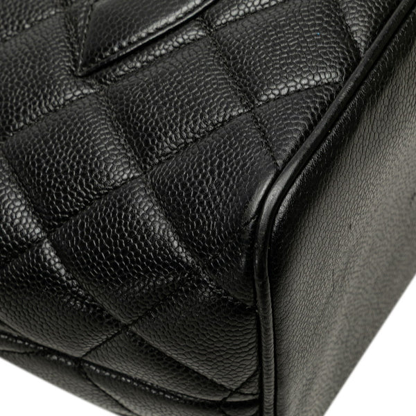 シャネル ココマーク マトラッセ 復刻トート トートバッグ ブラック キャビアスキン レディース CHANEL 【中古】