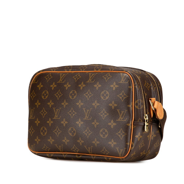 ルイ ヴィトン モノグラム  リポーターPM 斜め掛け ショルダーバッグ  M45254 ブラウン PVC レザー レディース LOUIS VUITTON 【中古】