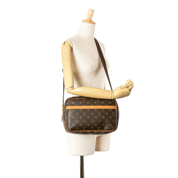 ルイ ヴィトン モノグラム  リポーターPM 斜め掛け ショルダーバッグ  M45254 ブラウン PVC レザー レディース LOUIS VUITTON 【中古】
