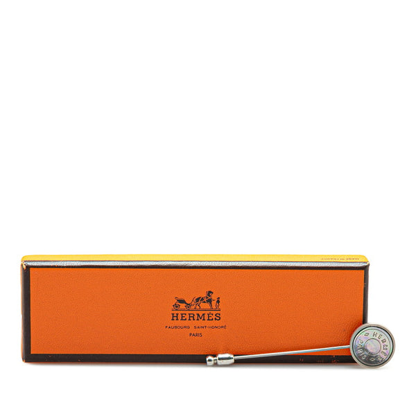 エルメス セリエ ピンブローチ シルバー メタル シェル レディース HERMES 【中古】