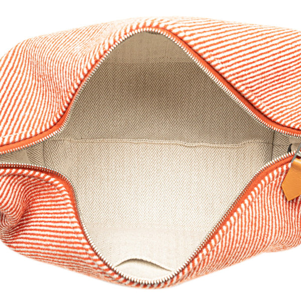 エルメス ブリッドアブラックPM Hナッテ ハンドバッグ トメット オレンジ ダークブルー ホワイト トワルアッシュ レディース HERMES 【中古】