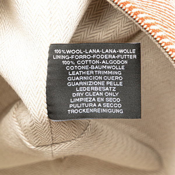 エルメス ブリッドアブラックPM Hナッテ ハンドバッグ トメット オレンジ ダークブルー ホワイト トワルアッシュ レディース HERMES 【中古】