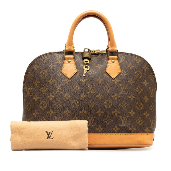 ルイ ヴィトン モノグラム アルマ ハンドバッグ M51130 ブラウン PVC レザー レディース LOUIS VUITTON 【中古】