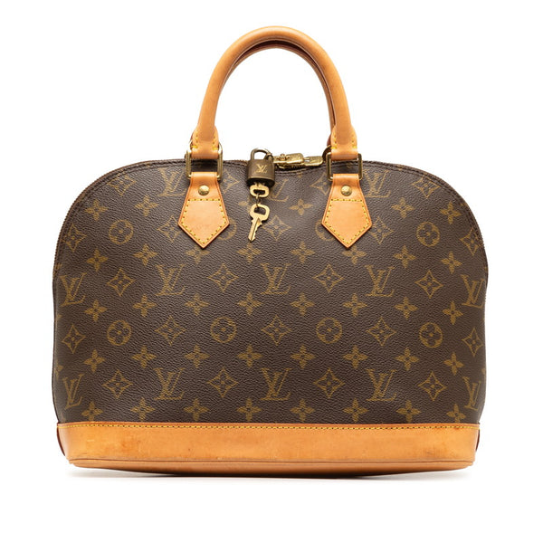 ルイ ヴィトン モノグラム アルマ ハンドバッグ M51130 ブラウン PVC レザー レディース LOUIS VUITTON 【中古】