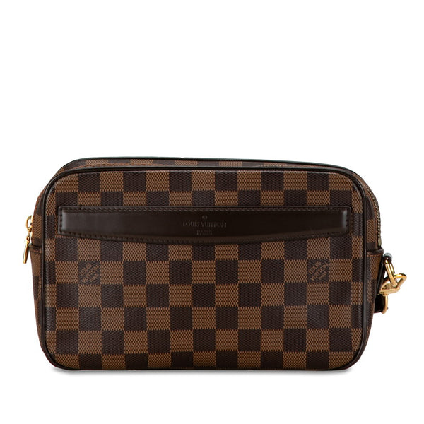ルイ ヴィトン ダミエ ポシェット サンポール セカンドバッグ N41219 ブラウン PVC レザー レディース LOUIS VUITTON 【中古】