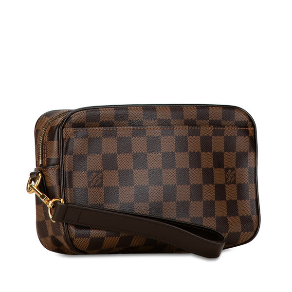 ルイ ヴィトン ダミエ ポシェット サンポール セカンドバッグ N41219 ブラウン PVC レザー レディース LOUIS VUITTON 【中古】