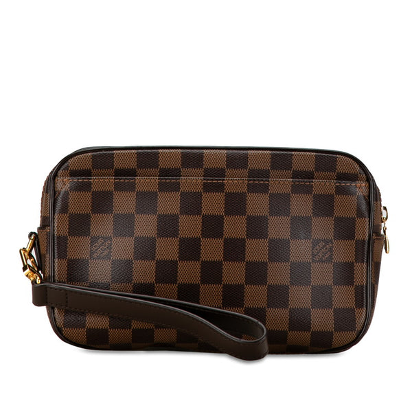 ルイ ヴィトン ダミエ ポシェット サンポール セカンドバッグ N41219 ブラウン PVC レザー レディース LOUIS VUITTON 【中古】