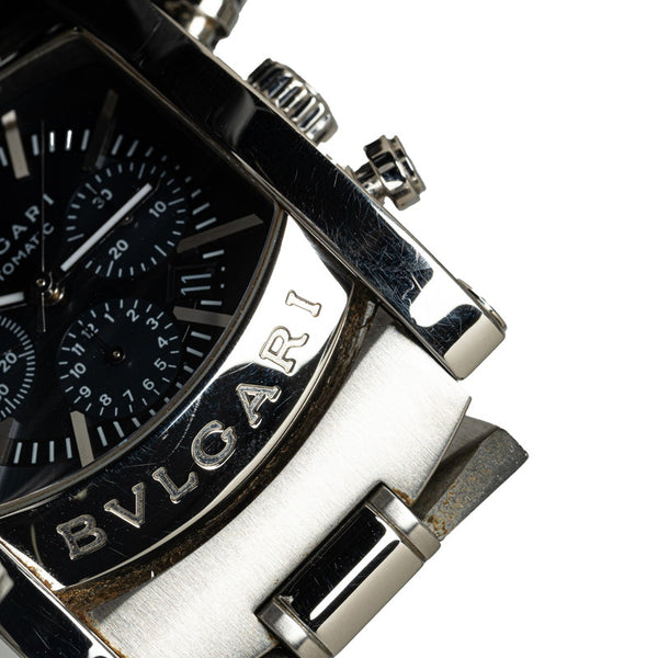 ブルガリ アショーマ 腕時計 AA44SCH 自動巻き ネイビー文字盤 ステンレススチール メンズ BVLGARI 【中古】