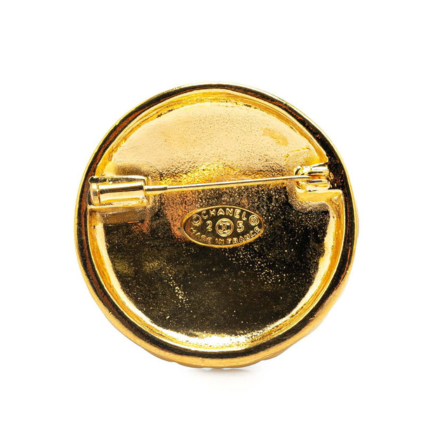 シャネル ヴィンテージ マトラッセ ココマーク ブローチ ゴールド メッキ レディース CHANEL 【中古】