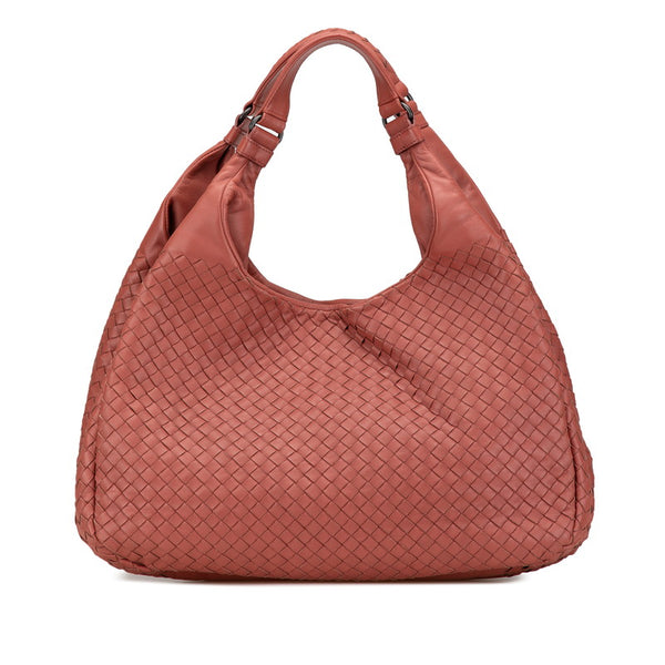 ボッテガヴェネタ イントレチャート ハンドバッグ レッド レザー レディース BOTTEGAVENETA 【中古】