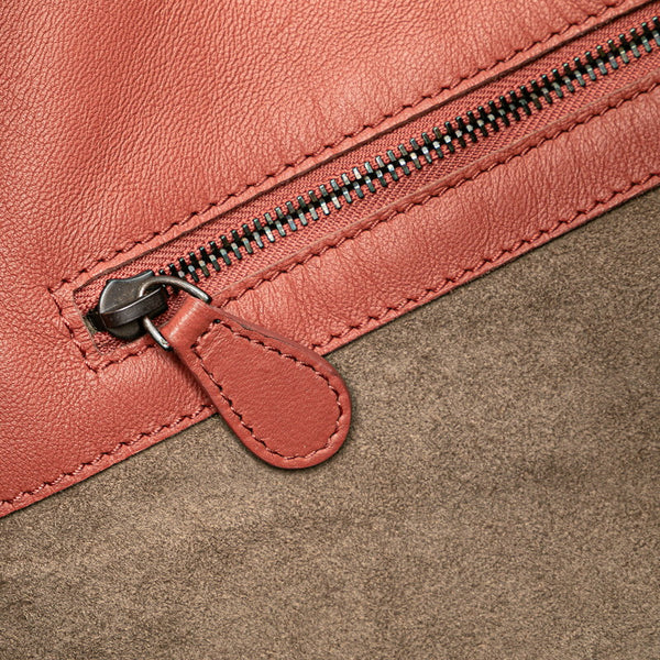 ボッテガヴェネタ イントレチャート ハンドバッグ レッド レザー レディース BOTTEGAVENETA 【中古】