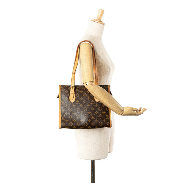 ルイ ヴィトン モノグラム ポパンクール オ ハンドバッグ トートバッグ M40007 ブラウン PVC レザー レディース LOUIS VUITTON 【中古】
