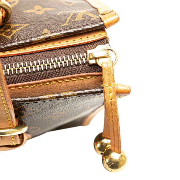 ルイ ヴィトン モノグラム ポパンクール オ ハンドバッグ トートバッグ M40007 ブラウン PVC レザー レディース LOUIS VUITTON 【中古】