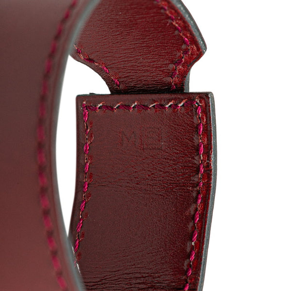 エルメス アルテミス バングル ワインレッド ボックスカーフ レディース HERMES 【中古】