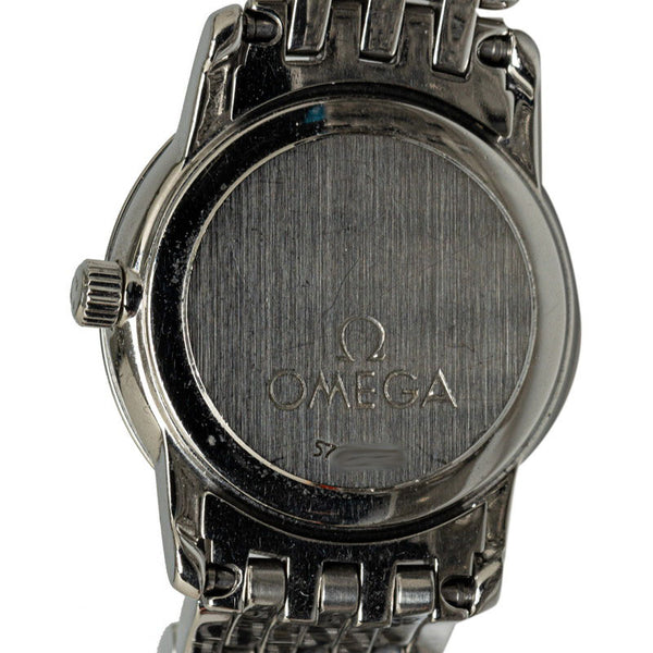 オメガ デビルプレステージ デイト 腕時計 4570.31 クオーツ シルバー文字盤 ステンレススチール レディース OMEGA 【中古】