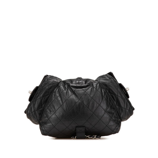 シャネル マトラッセ チェーン リュック バックパック A65834 ブラック ラムスキン レディース CHANEL 【中古】