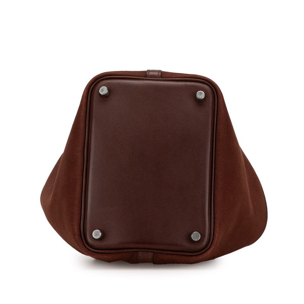 エルメス ピコタンPM ハンドバッグ ブラウン トワルシェブロン レディース HERMES 【中古】