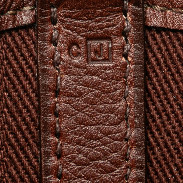 エルメス ピコタンPM ハンドバッグ ブラウン トワルシェブロン レディース HERMES 【中古】