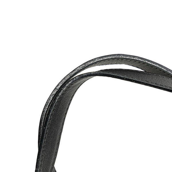 サルヴァトーレフェラガモ ガンチーニ トートバッグ AU-21 4909 ブラック キャンバス レザー レディース Salvatore Ferragamo 【中古】