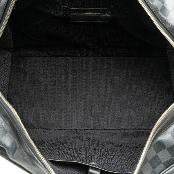 ルイ ヴィトン ダミエ グラフィット サックヴォワヤージュ ホワイトハンドル ボストンバッグ ショルダーバッグ 2WAY N41140 ブラック PVC レザー メンズ LOUIS VUITTON 【中古】