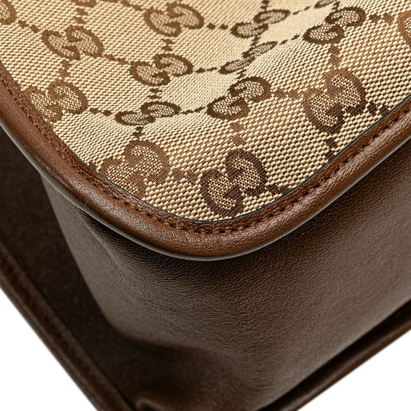 グッチ GGキャンバス ホースビット トートバッグ ハンドバッグ 623694 ブラウン キャンバス レザー レディース GUCCI 【中古】