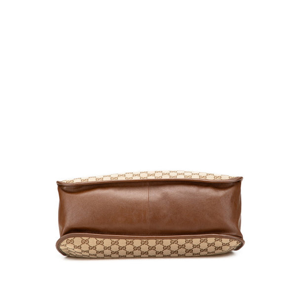 グッチ GGキャンバス ホースビット トートバッグ ハンドバッグ 623694 ブラウン キャンバス レザー レディース GUCCI 【中古】