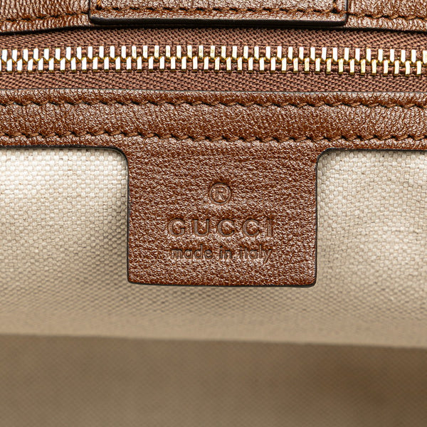 グッチ GGキャンバス ホースビット トートバッグ ハンドバッグ 623694 ブラウン キャンバス レザー レディース GUCCI 【中古】
