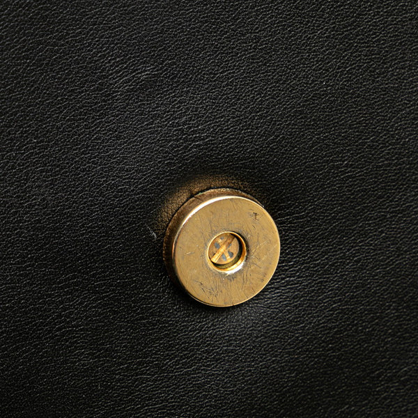 サンローラン コンチョ チェーン ショルダーバッグ ブラック レザー レディース SAINT LAURENT 【中古】