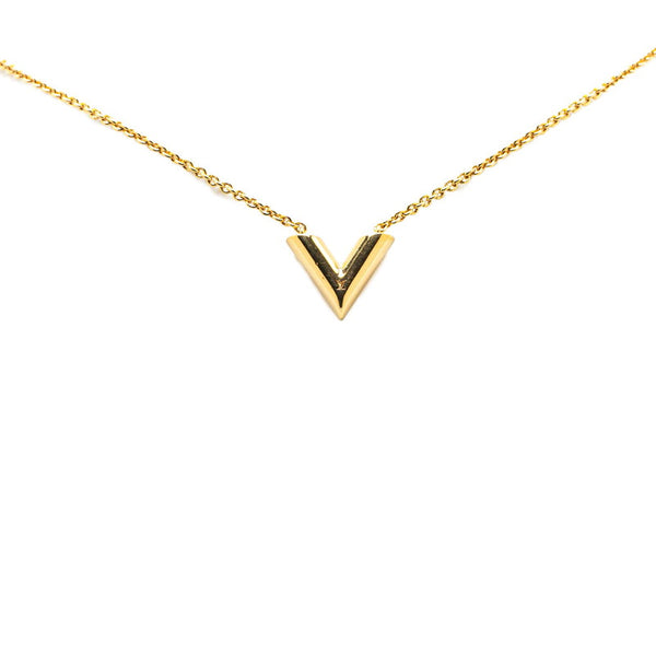 ルイ ヴィトン エッセンシャルV ネックレス M61083 ゴールド メッキ レディース LOUIS VUITTON 【中古】